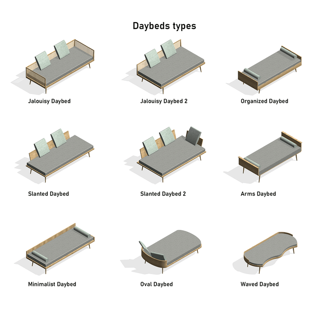 Revit Family - Daybeds - Post Digital Architecture — Free and Affordable Resources for Architects