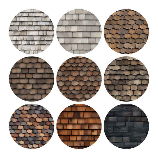 Pattern Library - Seamless Wood Shingles Textures - Post Digital Architecture — Free and Affordable Resources for Architects