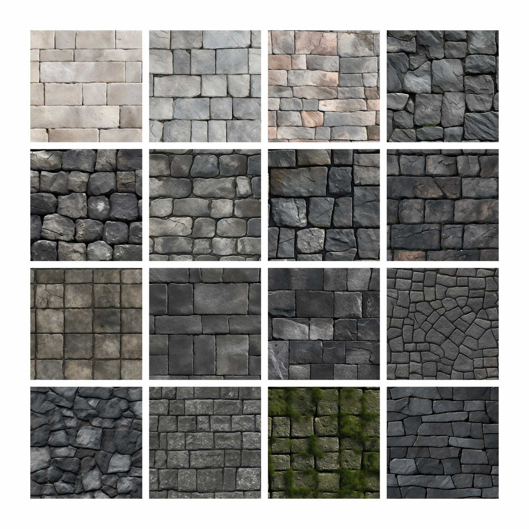 Sample Library Stone Pattern Library - Seamless Stone Paving Textures