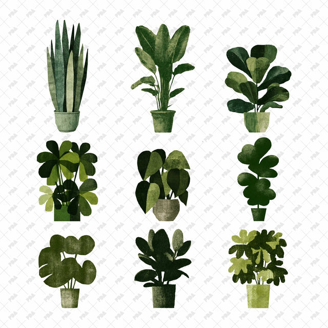 PNG Abstract Naïve Potted Plant Cutouts - Post Digital Architecture — Free and Affordable Resources for Architects