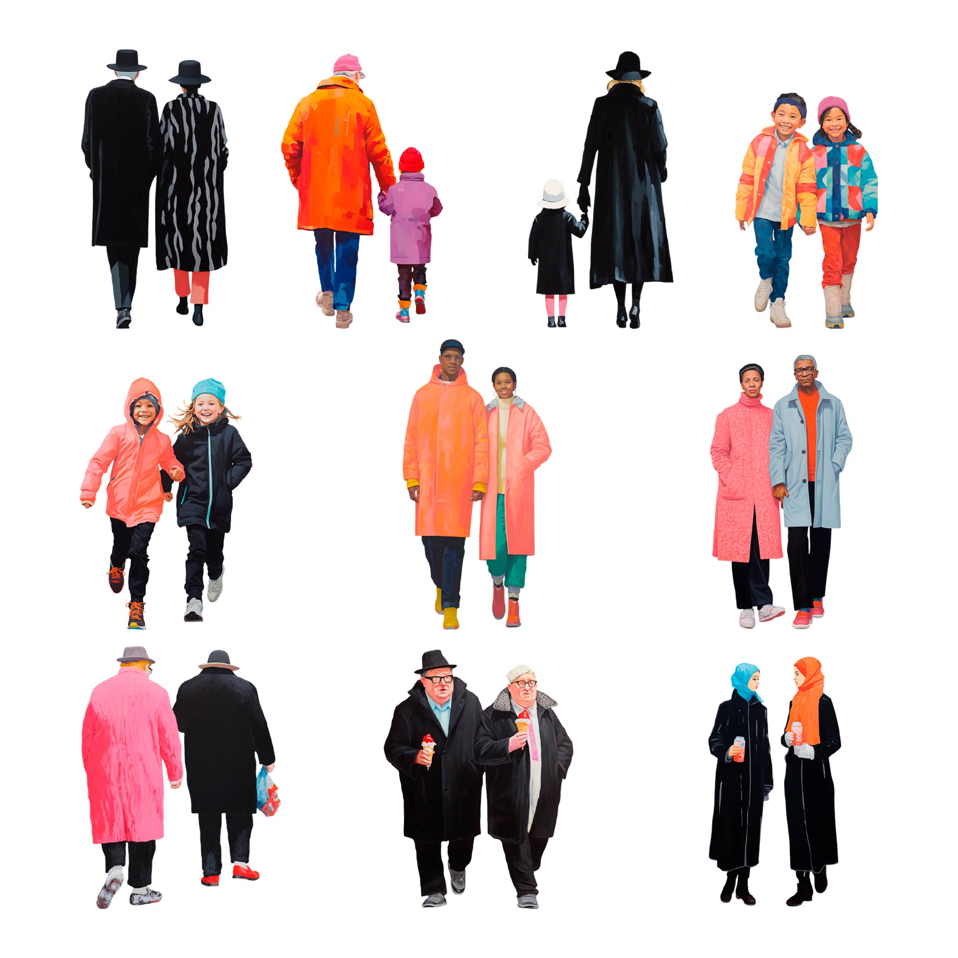 PNG Post Digital Collage Winter Duos Set