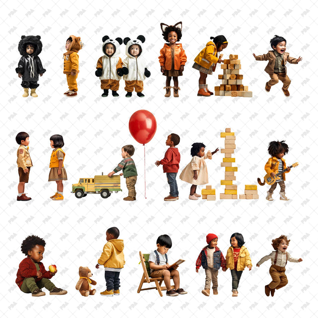PNG Kindergarten Kids Set - Post Digital Architecture — Free and Affordable Resources for Architects