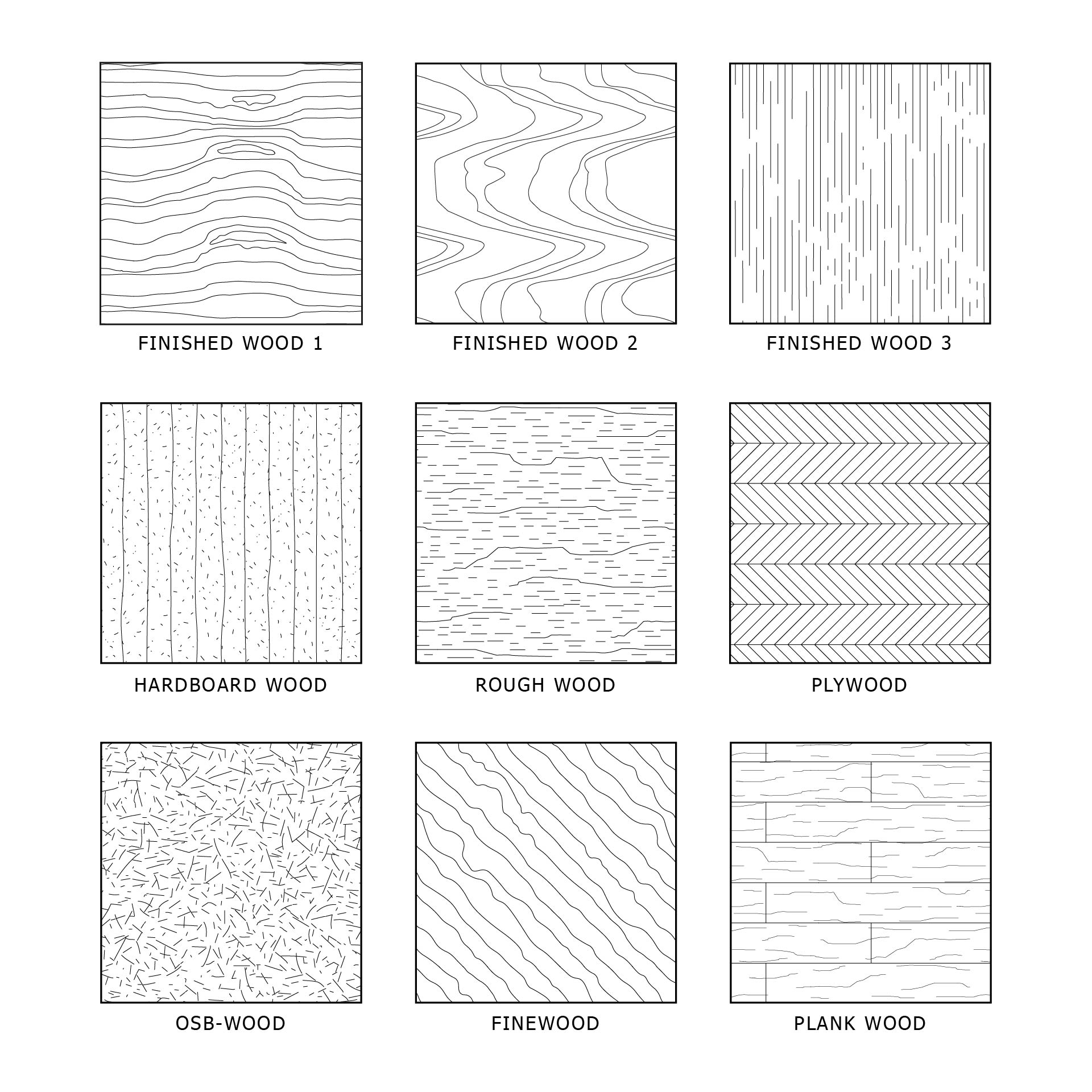 Illustrator Pattern Library - Wooden Patterns 2