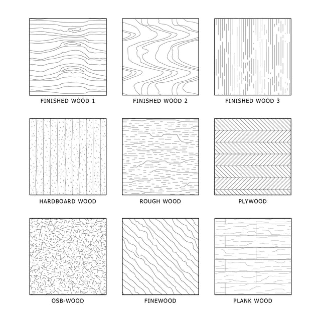 Illustrator Pattern Library - Wooden Patterns 2