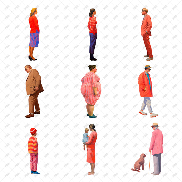 PNG Post Digital Collage Side View Characters