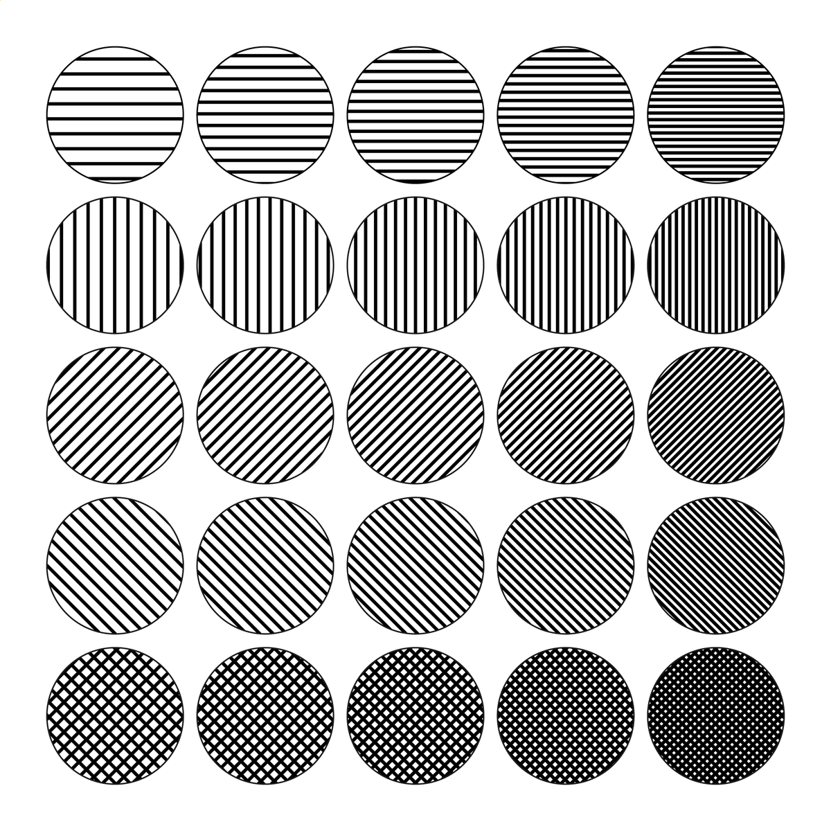 Illustrator Pattern Library - Thick Lines Set