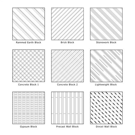 Illustrator Pattern Library - Wall Cross Section Patterns (Building ...