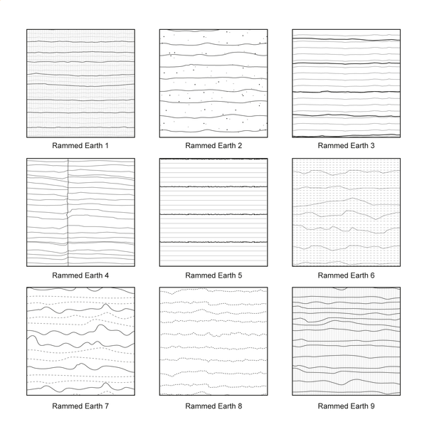 Illustrator Pattern Library - Rammed Earth Patterns
