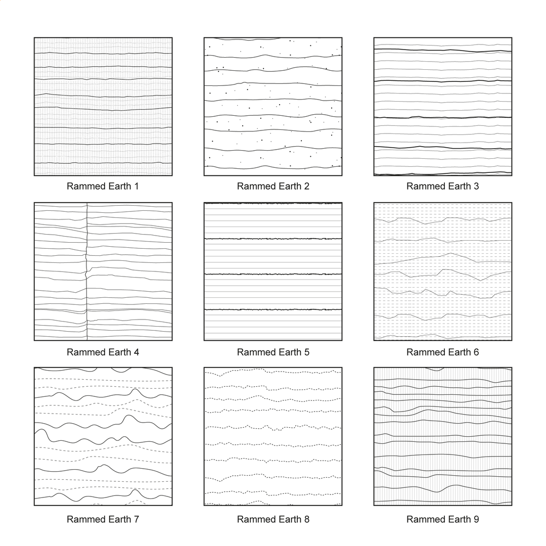 Patterns Of Earth Illustrator Pattern Library - Rammed Earth Patterns