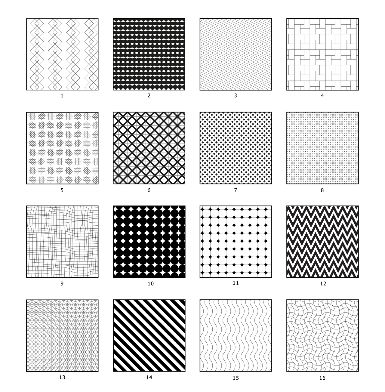 Manual Pattern Library Illustrator Pattern Library - Meshes