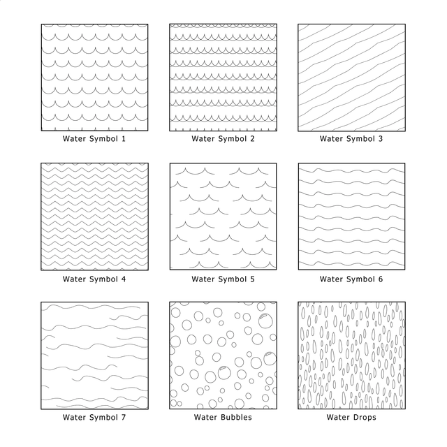 Illustrator Pattern Library - Water Patterns