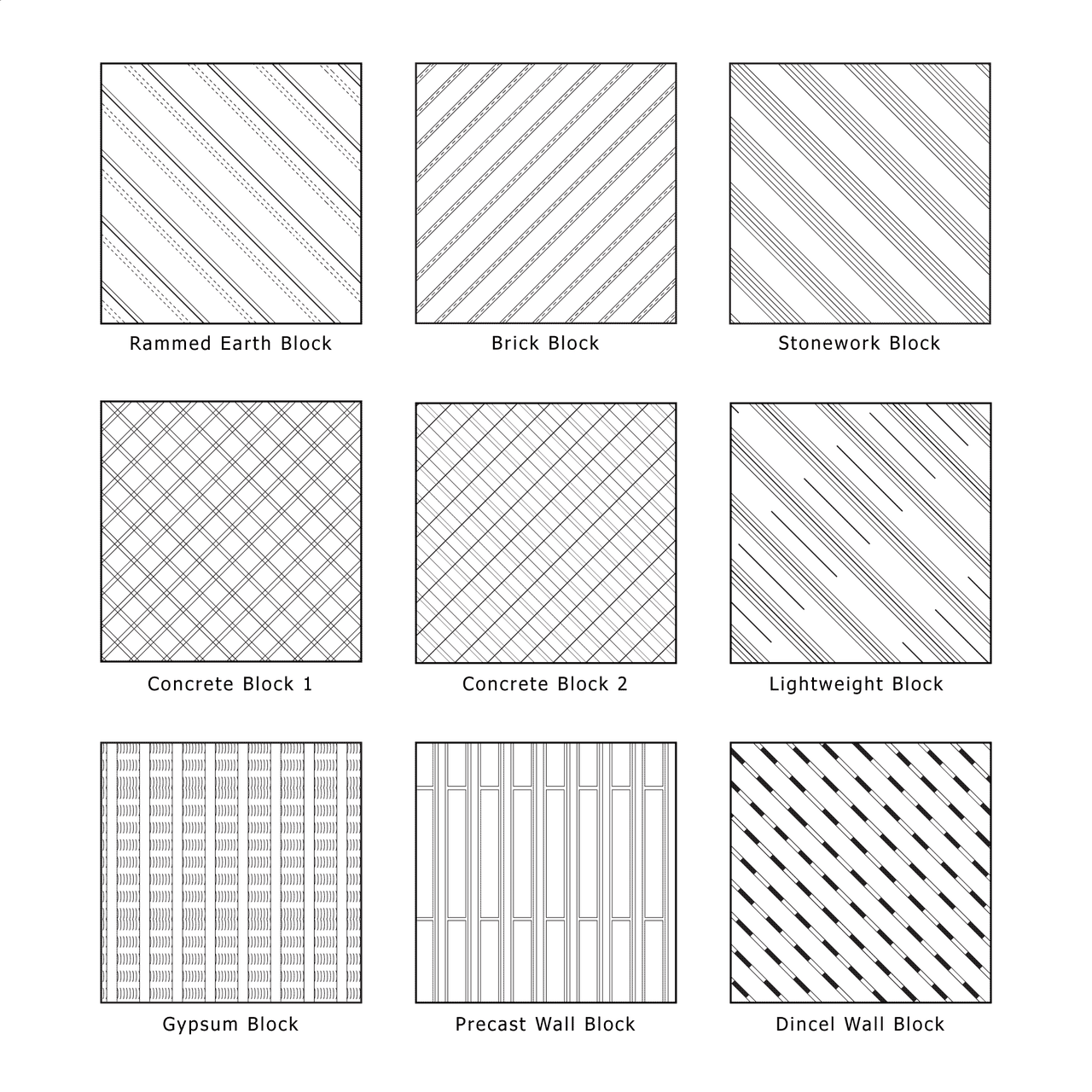 Illustrator Pattern Library - Wall Cross Section Big Set 