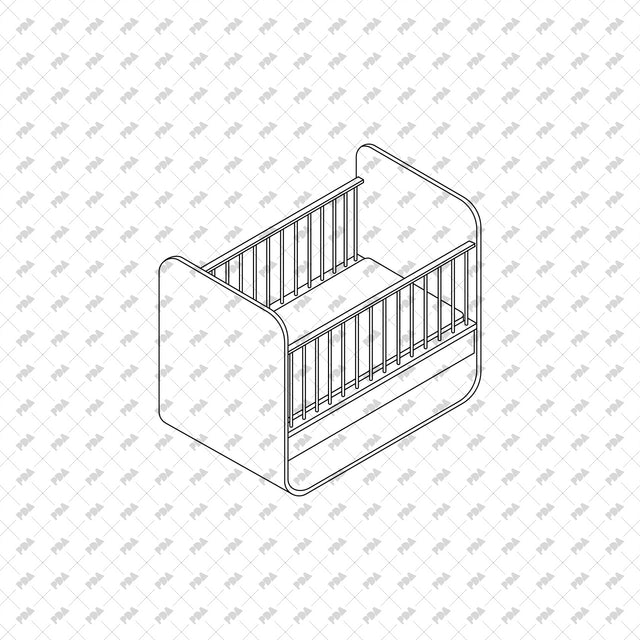 CAD, Vector Isometric Hotel Room Accessories