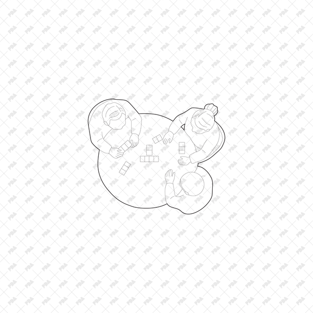 CAD, Vector, PNG Senior Living Characters Top View - Post Digital Architecture — Free and Affordable Resources for Architects