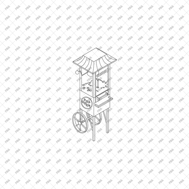 CAD, Vector Isometric Food Carts - Post Digital Architecture — Free and Affordable Resources for Architects