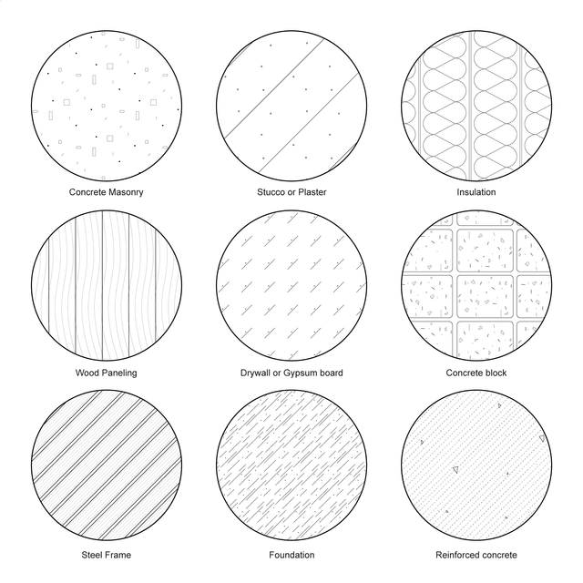 Illustrator Pattern Library - Wall Cross Section Patterns 2