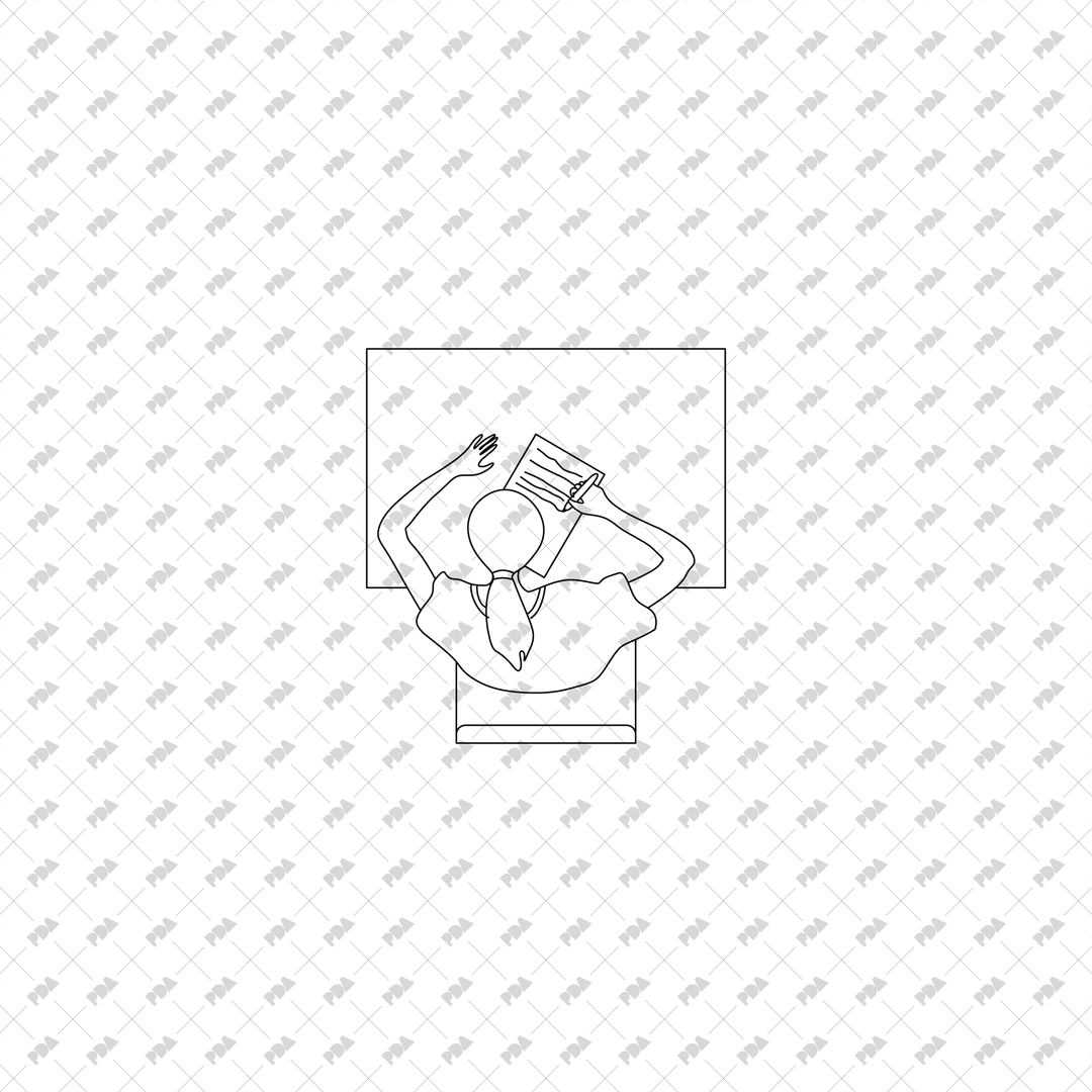 CAD, Vector, PNG Library Characters in Top View