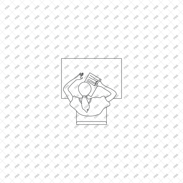 CAD, Vector, PNG Library Characters in Top View - Post Digital Architecture — Free and Affordable Resources for Architects