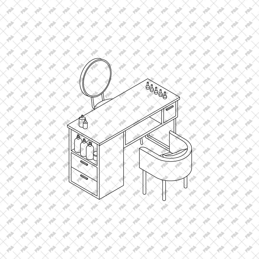 CAD, Vector Isometric Swimming Pool, Wellness and Spa Furniture Post Digital Architecture