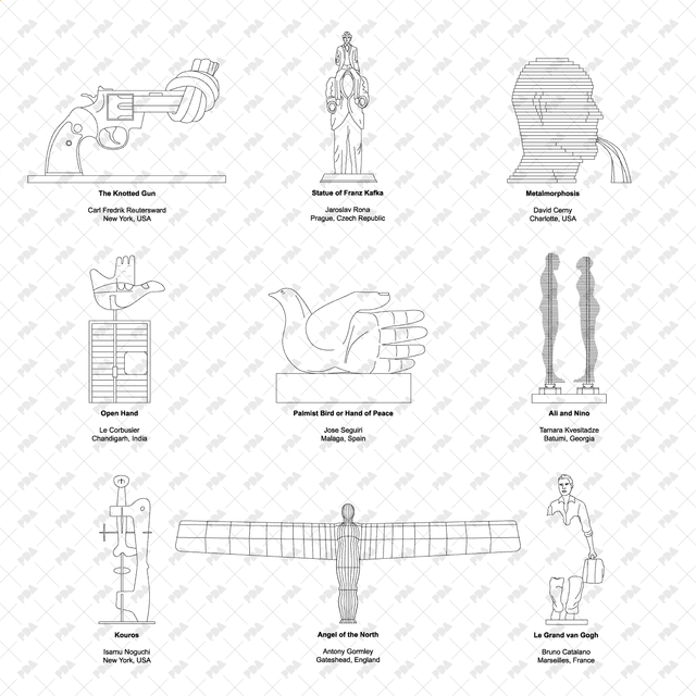 CAD, Vector Public Art Sculptures and Installations - Post Digital Architecture — Free and Affordable Resources for Architects