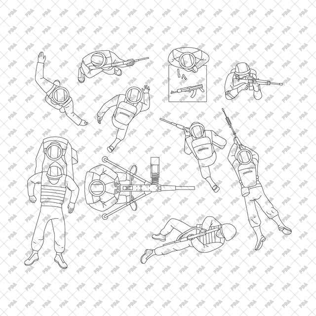 CAD, Vector People in Top View - Post Digital Architecture — Free and Affordable Resources for Architects