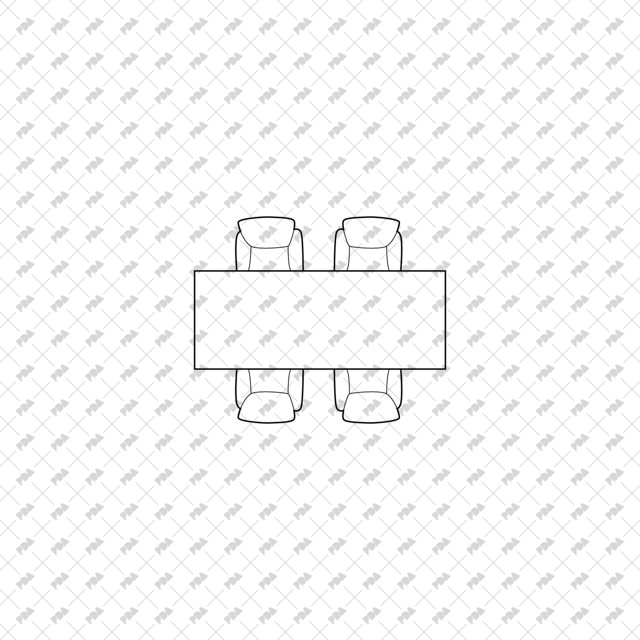 CAD, Vector, PNG Tables, Desks and Chairs in Top View