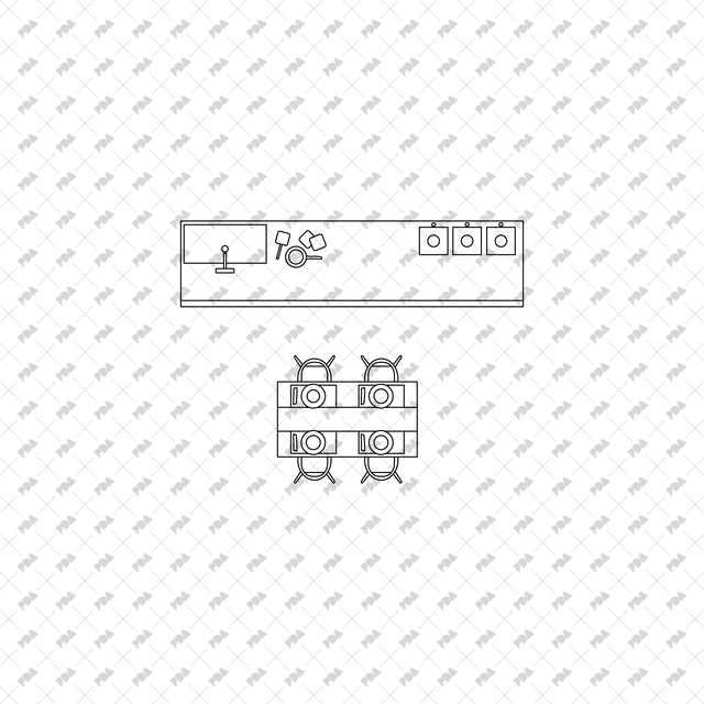 CAD, Vector Kitchens in Top View - Post Digital Architecture — Free and Affordable Resources for Architects