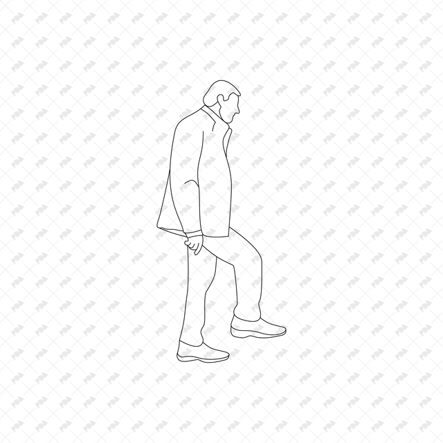 CAD, Vector, PNG Characters Climbing Stairs in Side View - Post Digital Architecture — Free and Affordable Resources for Architects