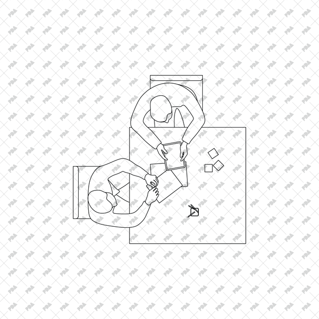CAD, Vector, PNG Library Characters in Top View - Post Digital Architecture — Free and Affordable Resources for Architects
