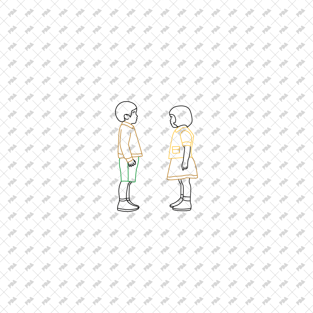 CAD Vector Kids In B W And Color Post Digital Architecture cad-vector-kids-in-b-w-and-color-post-digital-architecture