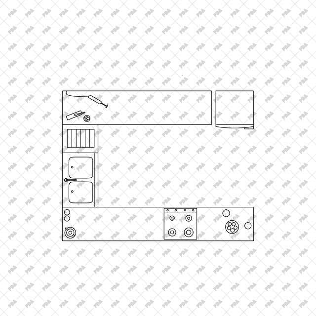 CAD, Vector Kitchens in Top View - Post Digital Architecture — Free and Affordable Resources for Architects