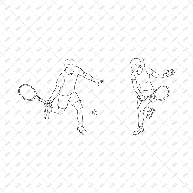 CAD, Vector, PNG Isometric Racket Sports, Tennis Badminton Pickleball - Post Digital Architecture — Free and Affordable Resources for Architects