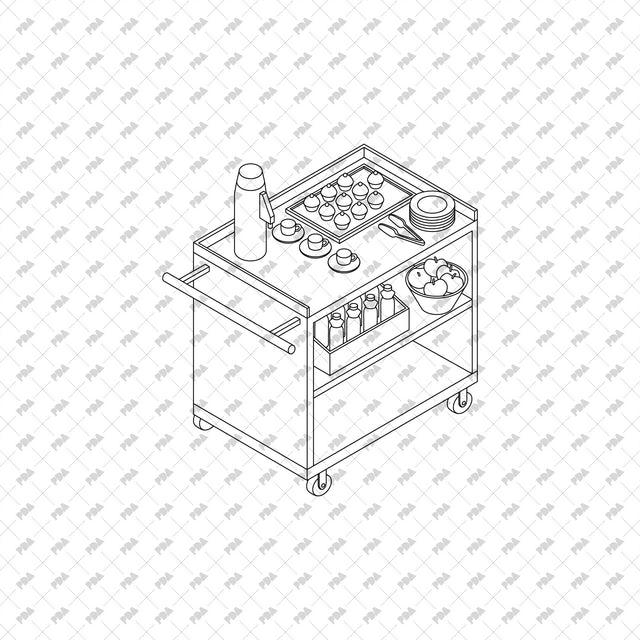 CAD, Vector Isometric Conference Room Furniture - Post Digital Architecture — Free and Affordable Resources for Architects