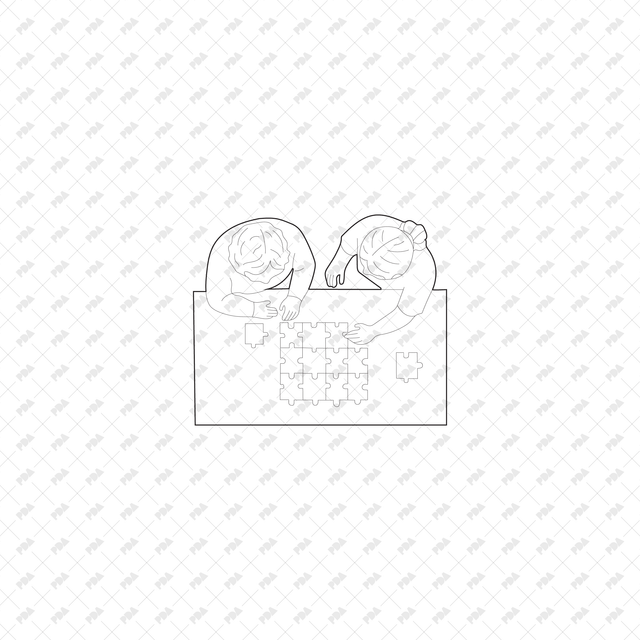 CAD, Vector, PNG Senior Living Characters Top View - Post Digital Architecture — Free and Affordable Resources for Architects