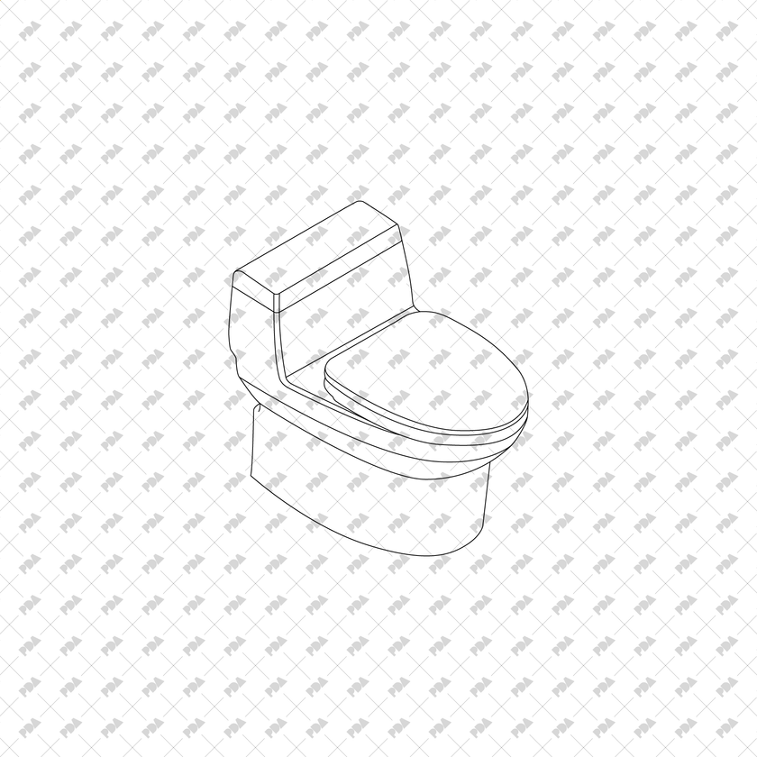 CAD, Vector Isometric Toilet Set Post Digital Architecture