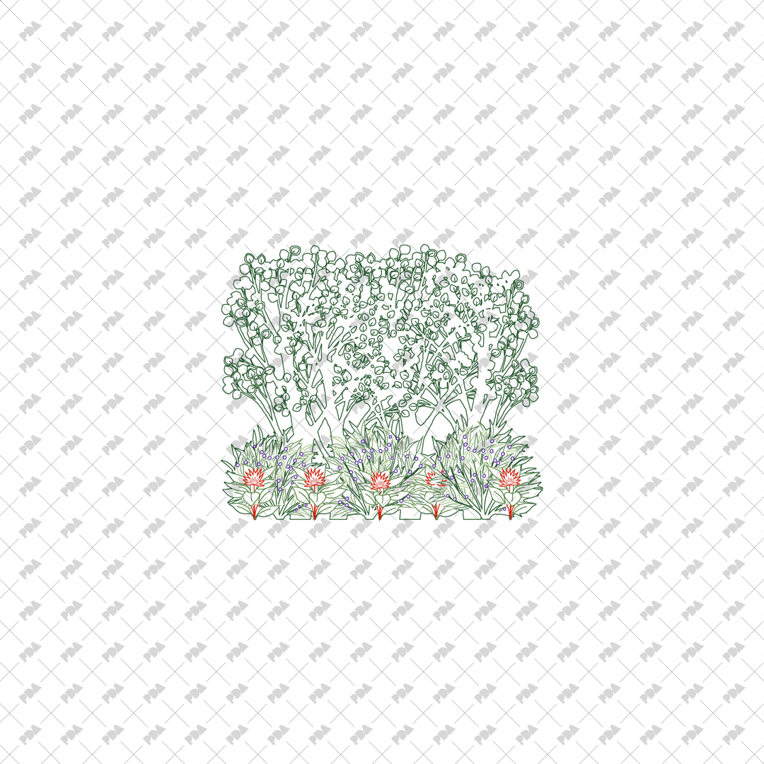 CAD, Vector Groves of Trees in Color and B/W