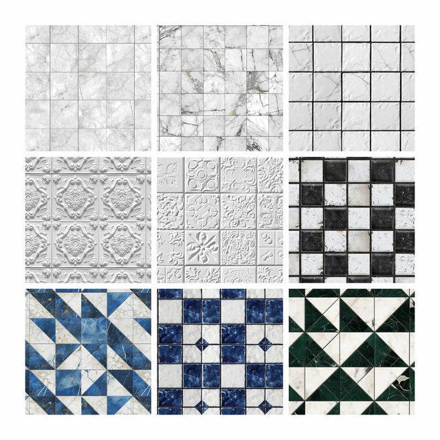 Tile Set Textures Illustrator Pattern Library - Seamless Tile Textures