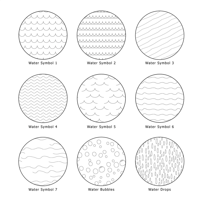 Illustrator Pattern Library - Water Patterns