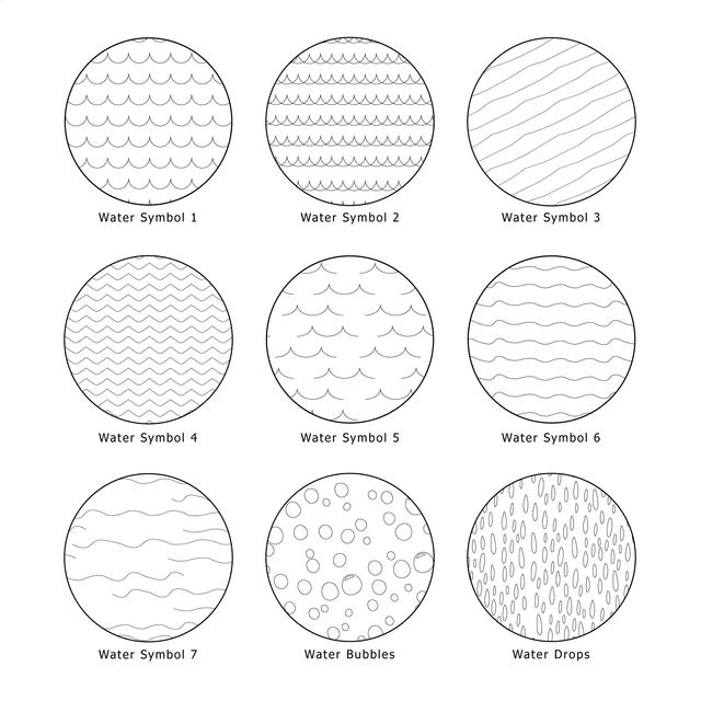 Illustrator Pattern Library - Water Patterns - Post Digital Architecture — Free and Affordable Resources for Architects