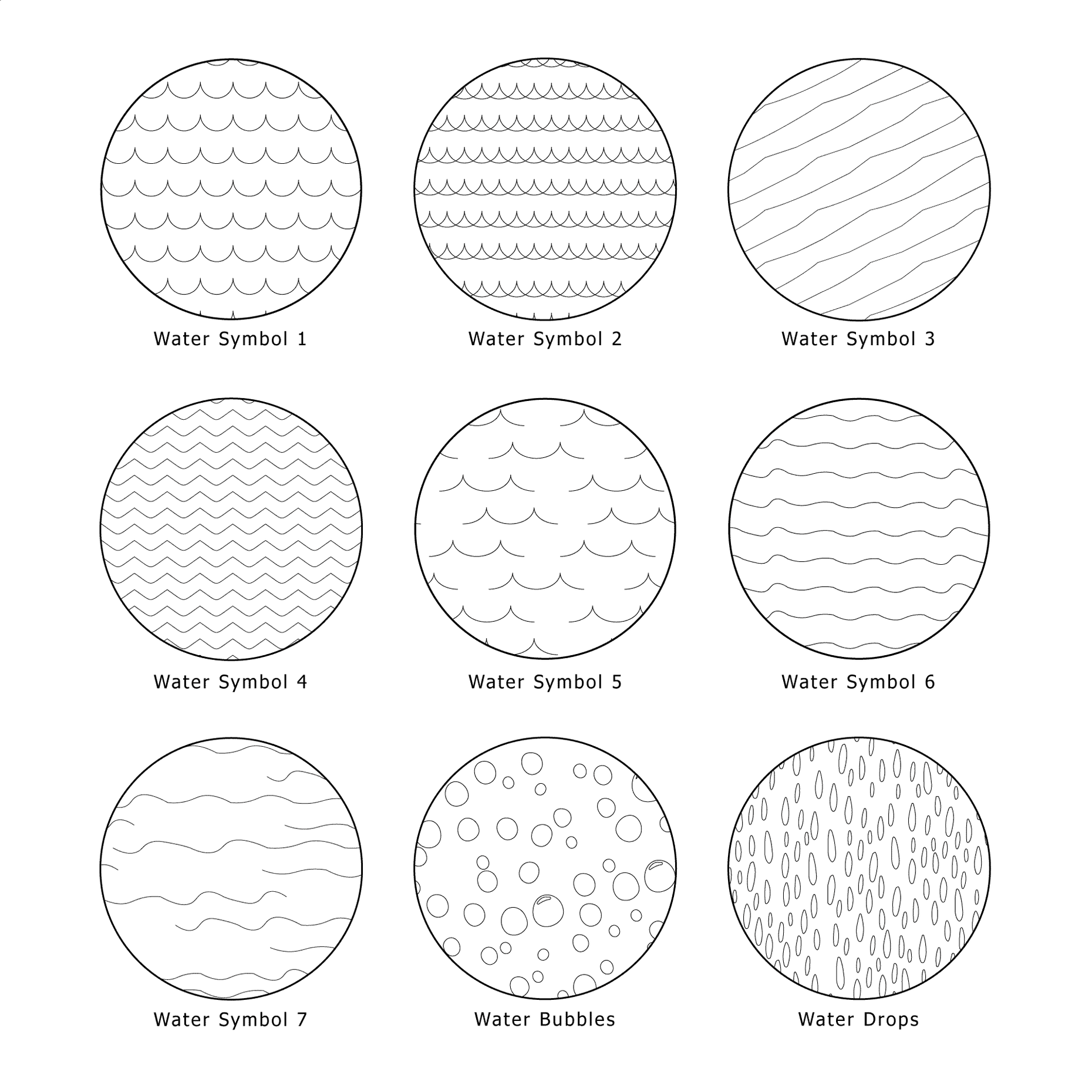Illustrator Pattern Library - Water Patterns