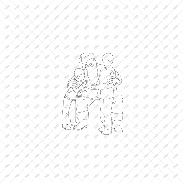 CAD, Vector, and PNG People in Winter and Christmas Activities, Front and Side Views - Post Digital Architecture — Free and Affordable Resources for Architects