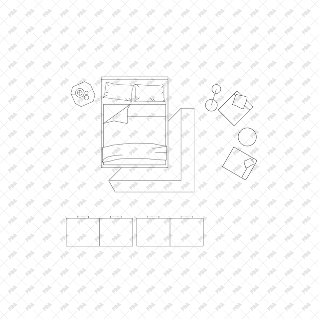 CAD, Vector, PNG Kids' Bedroom Layouts in Top View - Post Digital Architecture — Free and Affordable Resources for Architects