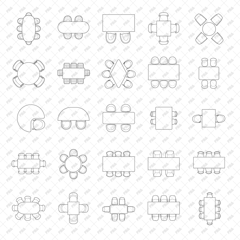 Cad Drawing Tables Office Furniture CAD Blocks