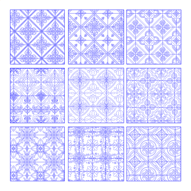 مكتبة أنماط Illustrator - بلاط Azulejo المتجهي ذو القوام السلس - Post Digital Architecture — موارد مجانية وبأسعار معقولة للمهندسين المعماريين