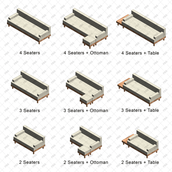 Revit Family - Sofa Beds