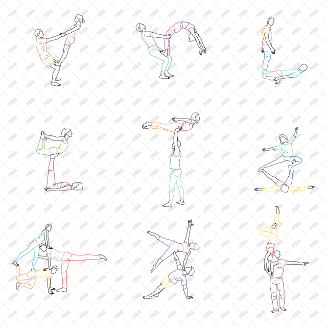 CAD, Vector Acrobalance and Acrobatics Characters - Post Digital Architecture — Free and Affordable Resources for Architects