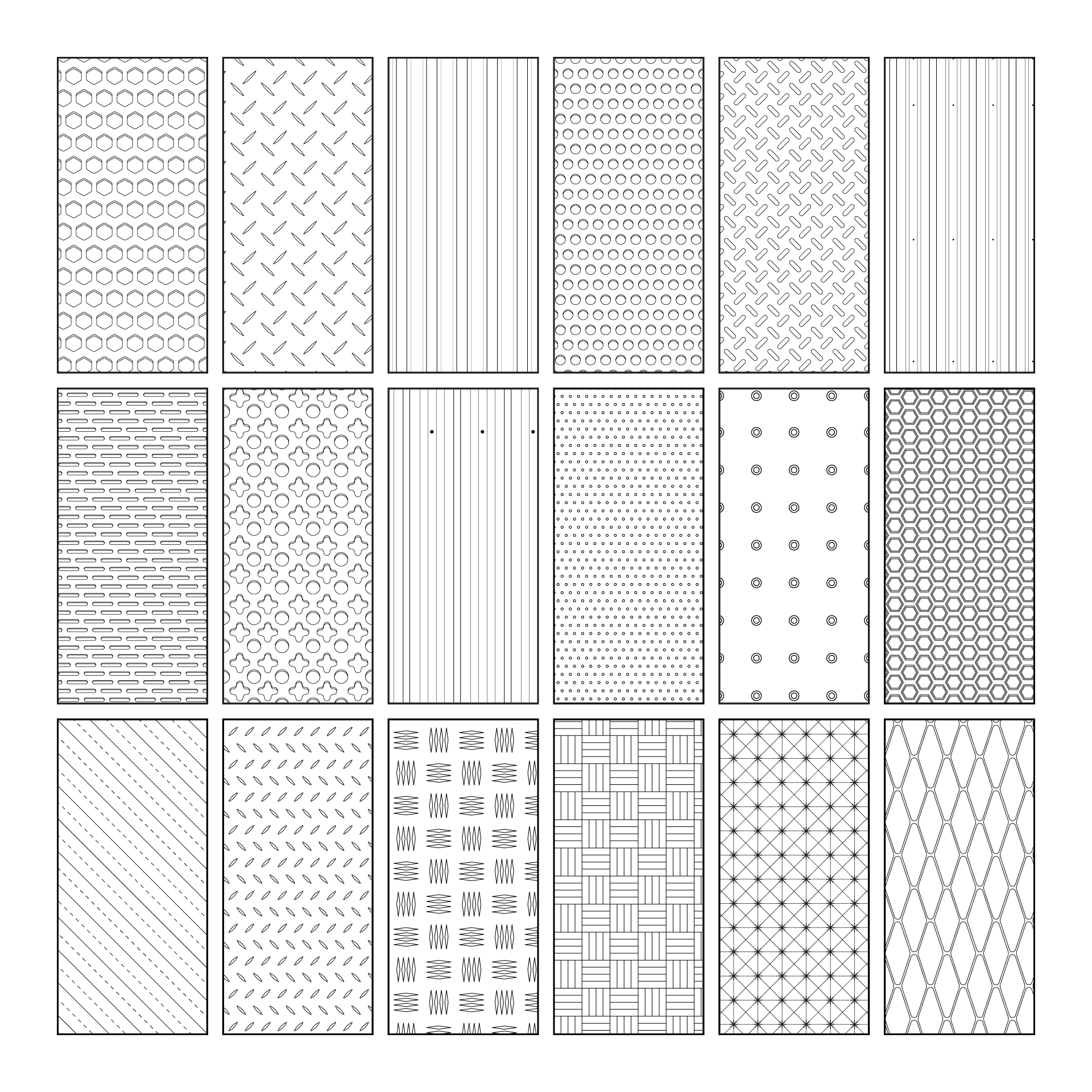 Metle Patterns Illustrator Pattern Library - Metal Patterns Big Set