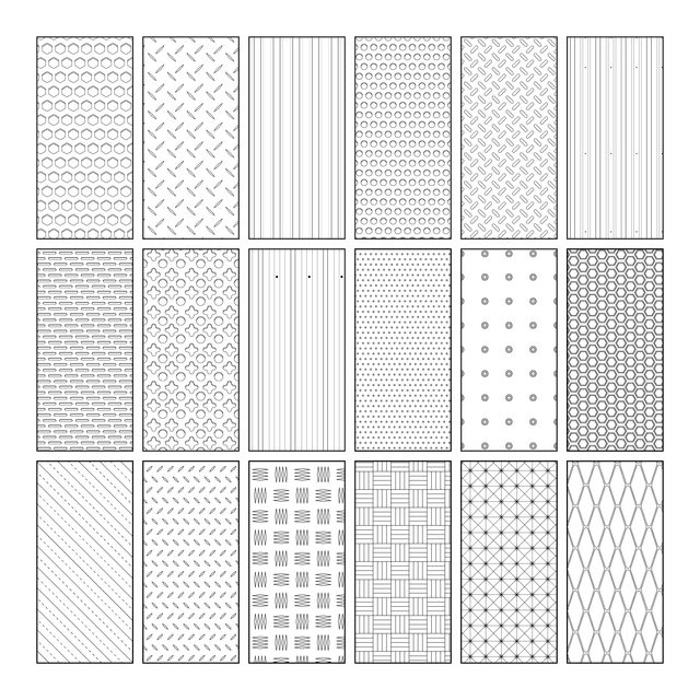 Illustrator Pattern Library - Metal Patterns Big Set