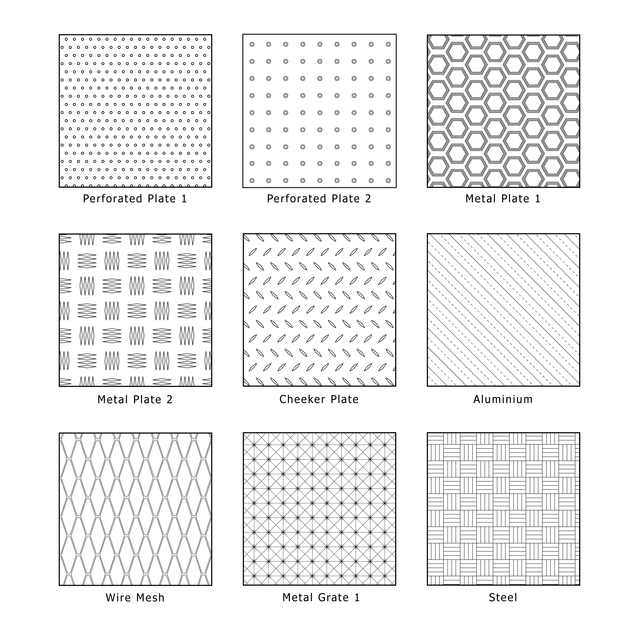 Illustrator Pattern Library - Metal Patterns Big Set