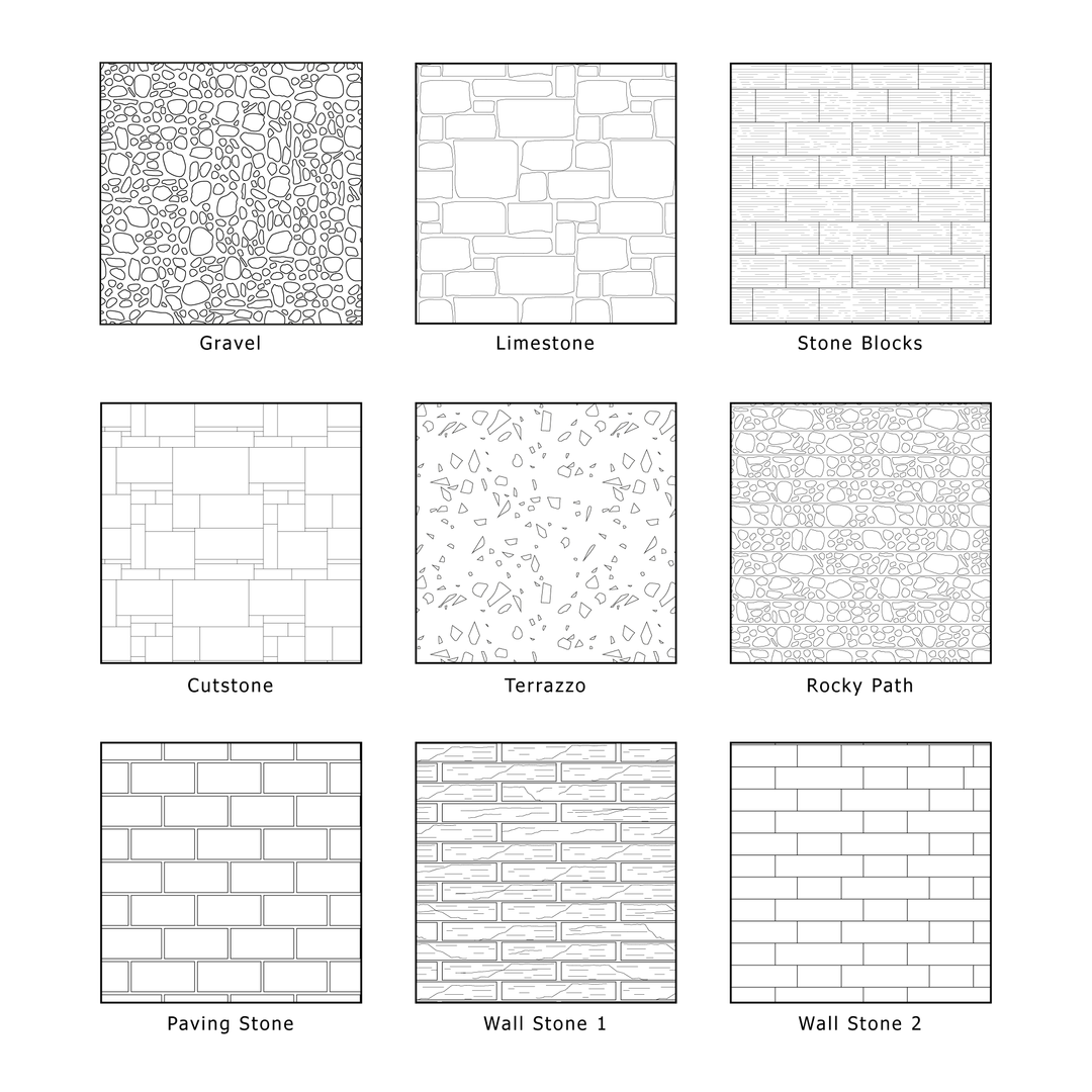 Illustrator Pattern Library - Stone Patterns